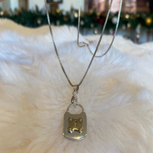 Lock heart sterling Silver Pendant Necklace 22 inch - Picture 7 of 8